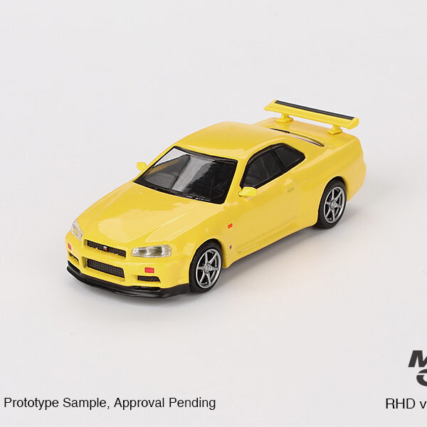 Mini GT 1/64 Nissan Skyline GT-R (R34) V-Spec Lightning Yellow MGT00762 - Görsel 2
