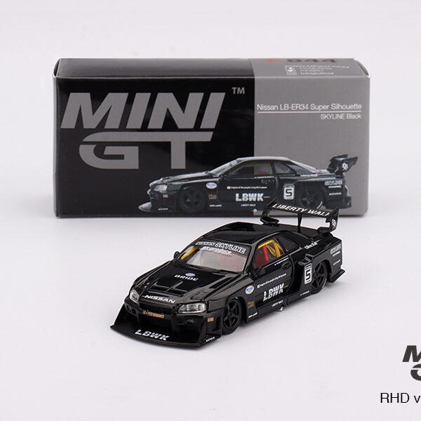 Mini GT 1/64 Nissan LB-ER34 Super Silhouette SKYLINE Black MGT00844