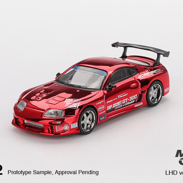 Mini GT 1/64 Toyota Supra (A80) Top Secret GT-300 Top Secret Red Chrome MGT01132 - Görsel 2