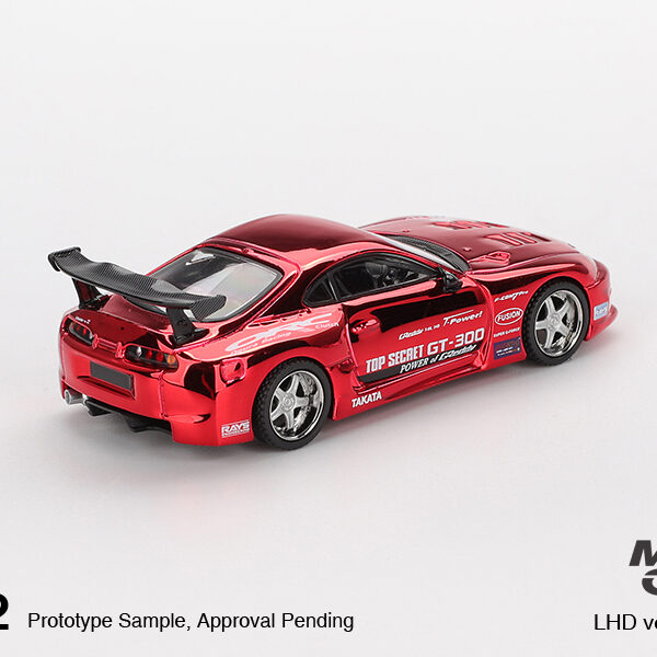 Mini GT 1/64 Toyota Supra (A80) Top Secret GT-300 Top Secret Red Chrome MGT01132 - Görsel 3