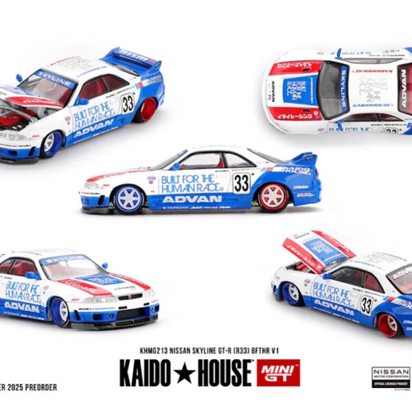 Mini GT 1/64 Kaido House Nissan Skyline GT-R (R33) BFTHR V1 KHMG213 - Görsel 1