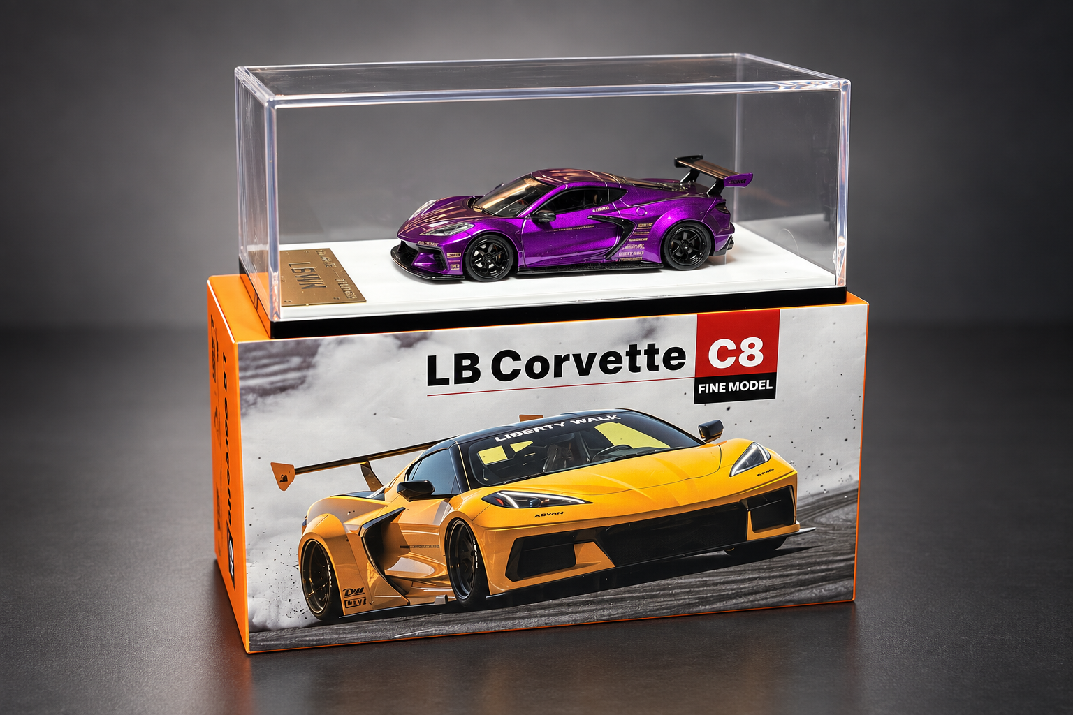 Fine Model 1:64 LB Chevrolet Corvette C8 Mor - Diecastr.exe